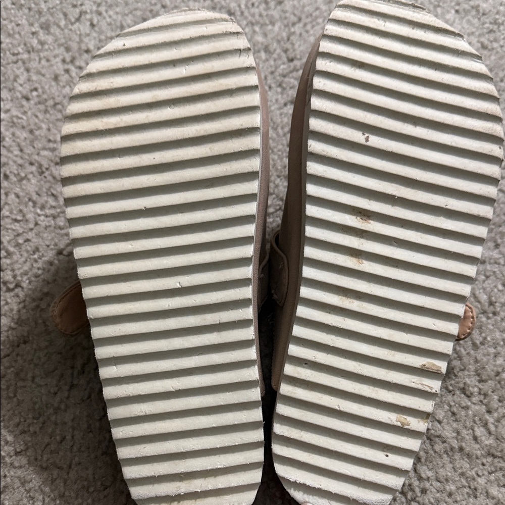 Justice Tan Clogs with Pink Buckle - Picture 3 of 5